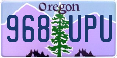 OR license plate 968UPU