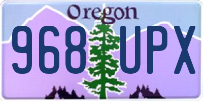 OR license plate 968UPX