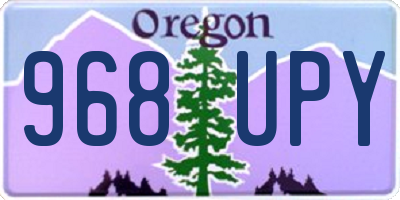 OR license plate 968UPY
