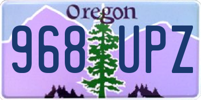 OR license plate 968UPZ