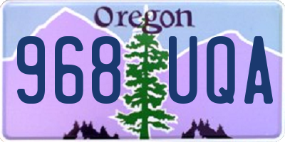 OR license plate 968UQA