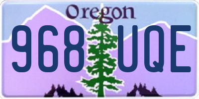 OR license plate 968UQE