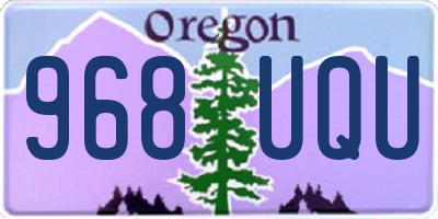 OR license plate 968UQU