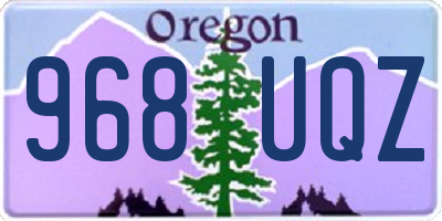 OR license plate 968UQZ