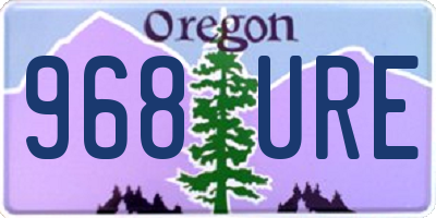 OR license plate 968URE