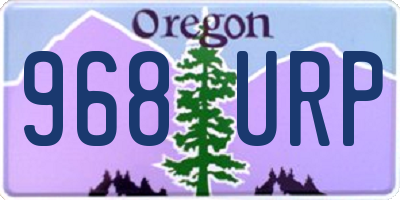 OR license plate 968URP