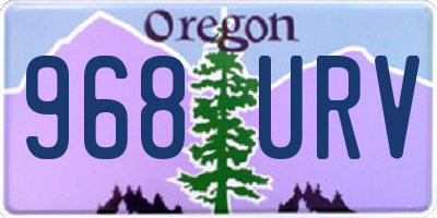 OR license plate 968URV