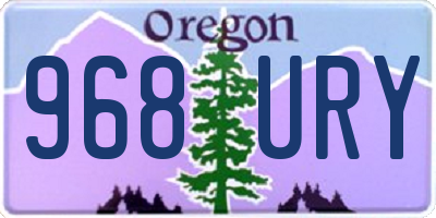 OR license plate 968URY