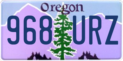 OR license plate 968URZ