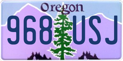 OR license plate 968USJ