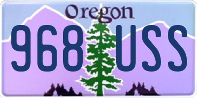 OR license plate 968USS