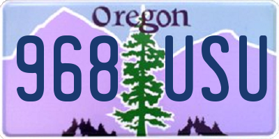 OR license plate 968USU