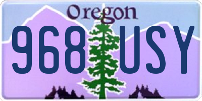 OR license plate 968USY