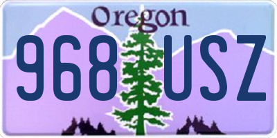 OR license plate 968USZ