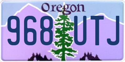 OR license plate 968UTJ