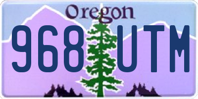 OR license plate 968UTM