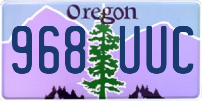 OR license plate 968UUC