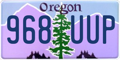 OR license plate 968UUP