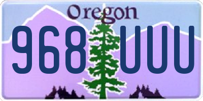 OR license plate 968UUU