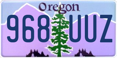 OR license plate 968UUZ