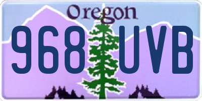 OR license plate 968UVB