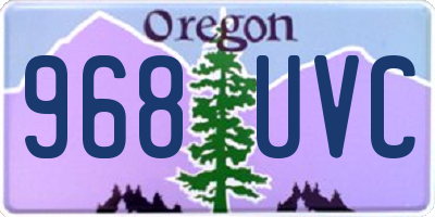 OR license plate 968UVC