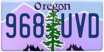 OR license plate 968UVD