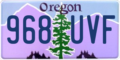 OR license plate 968UVF
