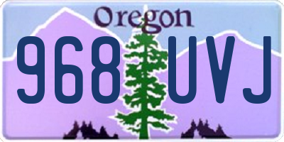 OR license plate 968UVJ