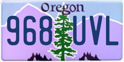 OR license plate 968UVL
