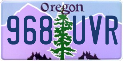 OR license plate 968UVR