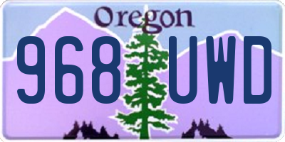 OR license plate 968UWD