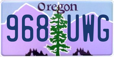 OR license plate 968UWG