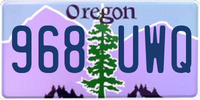 OR license plate 968UWQ