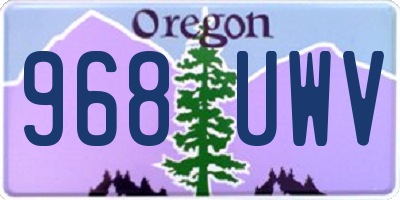 OR license plate 968UWV