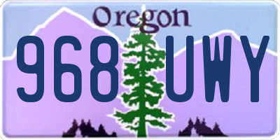 OR license plate 968UWY