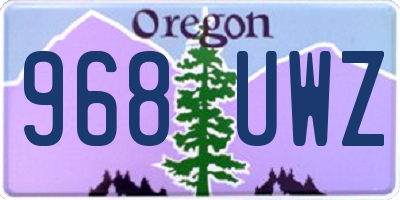 OR license plate 968UWZ