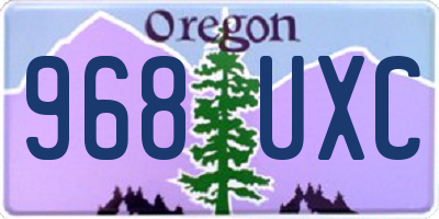 OR license plate 968UXC