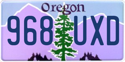 OR license plate 968UXD