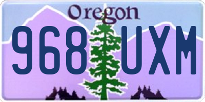 OR license plate 968UXM