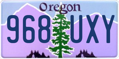 OR license plate 968UXY