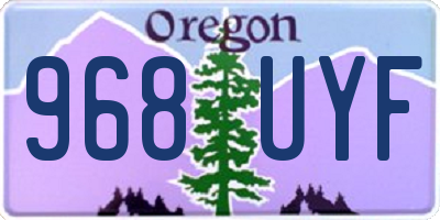 OR license plate 968UYF