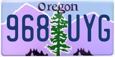 OR license plate 968UYG