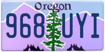 OR license plate 968UYI