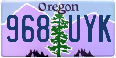 OR license plate 968UYK