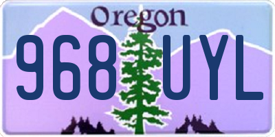 OR license plate 968UYL