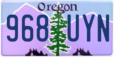 OR license plate 968UYN