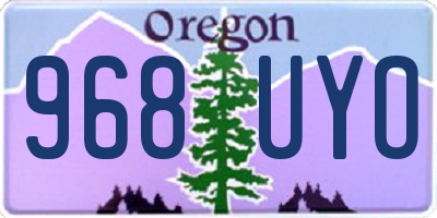 OR license plate 968UYO