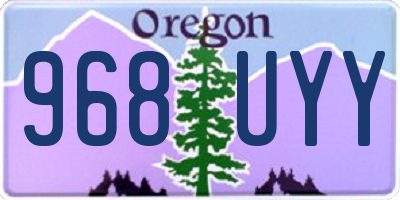 OR license plate 968UYY