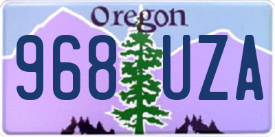 OR license plate 968UZA
